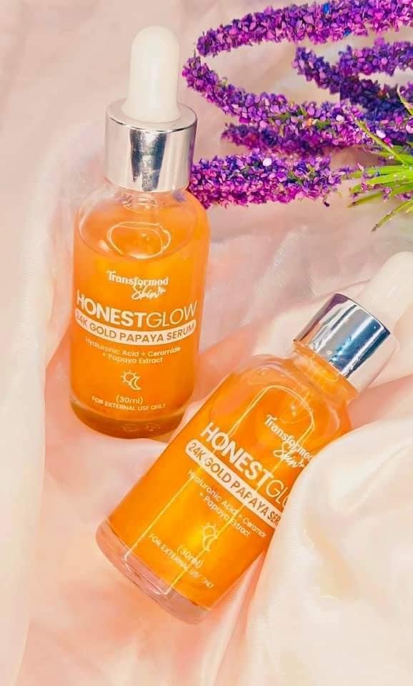 Transformed Skin Honest Glow 24K Gold Papaya Serum, 30ml
