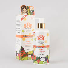BEAUTY AMBITION 888 Total White Whitening Lotion AHA UV Lightening + Glutathione SPF-35 PA++ Product of Thailand