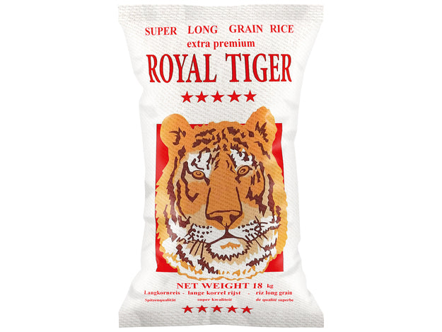 White Long Grain Rice Royal Tiger 18 KG